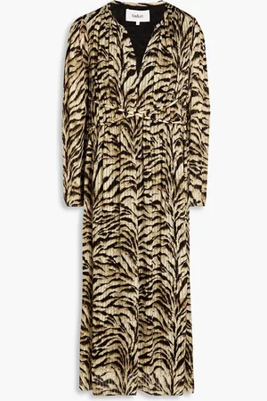 Bash Imany Midikleid aus Jacquard mit Tigerprint - - 1