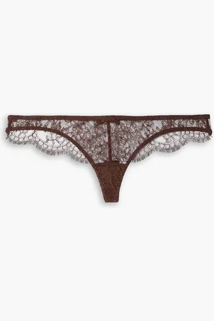 Coco De Mer Mickalene String aus Spitze mit Satinbesätzen - - S