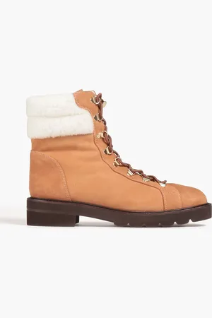 Stuart Weitzman Ankle Boots aus Veloursleder - Braun - EU 36