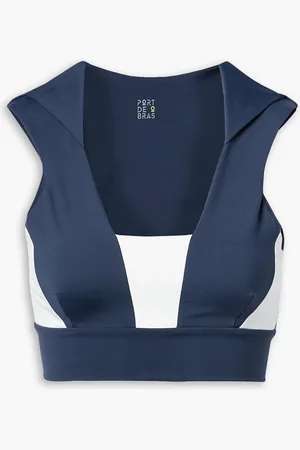 PORT DE BRAS Sport-BH aus Stretch-Jersey - Blau - S