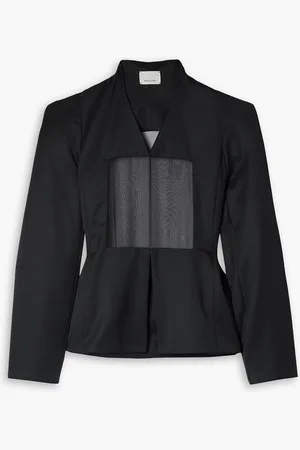 Grace Blazer aus Seidenchiffon und Woll-Twill - - FR 34