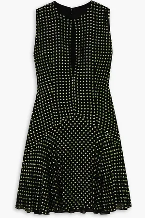 16Arlington Minikleid aus Georgette mit Kristallen und Cut-out - - UK 10