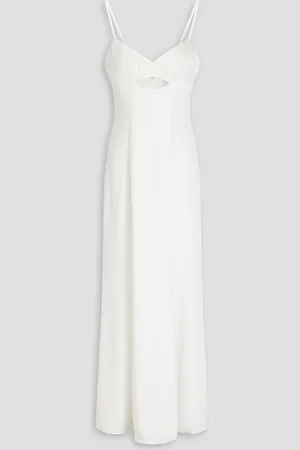 Anna Quan Ausgestelltes Maxikleid aus Crêpe de Chine mit Cut-outs - - UK 6