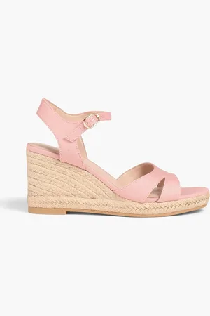 Stuart Weitzman Mykonos Espadrille-Wedges aus Canvas - Pink - EU 35.5
