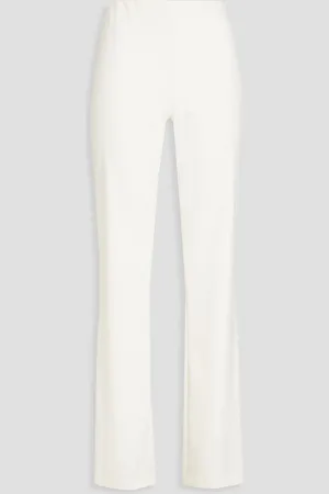 ALICE+OLIVIA Alice Olivia - Schlaghose aus Crêpe mit Kristallverzierung - Weiß - US 6