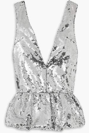16Arlington Salina Minikleid aus Tüll mit Pailletten - Metallic - UK 14