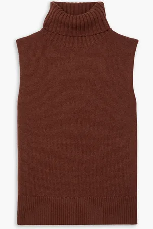 NILI LOTAN Arthur ärmelloser Rollkragenpullover aus Kaschmir - Rot - L