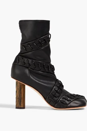 A.W.A.K.E. MODE Greta Ankle Boots aus Kunstleder mit Schnürung - - EU 38