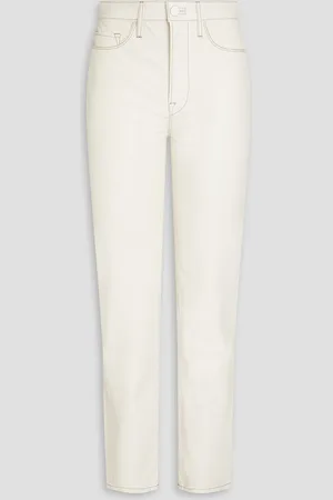 Frame Le Super High Straight Lederhose mit geradem Bein - Weiß - 24