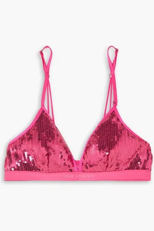 LOVE Stories Nightrider Triangel-BH aus Stretch-Baumwoll-Jersey mit Pailletten - Pink - IT II A