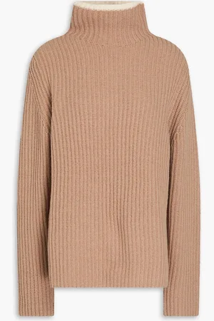 THEORY Rollkragenpullover aus einer gerippten Wollmischung - Neutral - S