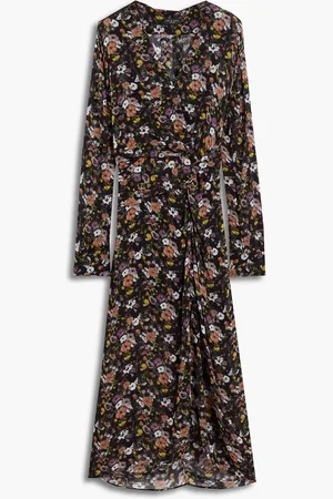 RAG&BONE Amber Midikleid aus Crêpe de Chine mit floralem Print - - US 2