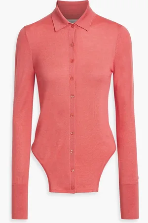 LAPOINTE Asymmetrischer Cardigan aus einer Woll-, Seiden-Kaschmirmischung - Pink - XS