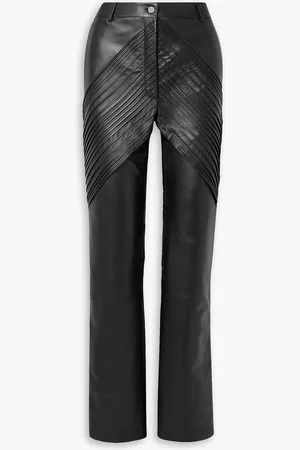 Peter Do Hose mit geradem Bein aus Leder mit Biesen - - FR 36