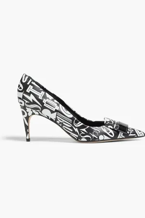 Sergio Rossi Pumps aus bedrucktem Leder mit Verzierung - - EU 34.5
