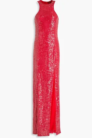 Missoni Maxi-Strickkleid in Häkeloptik mit Pailletten - Rot - IT 42