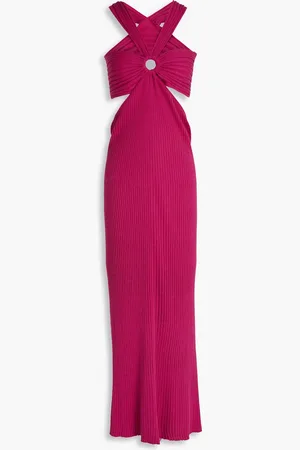 Bash Maxikleid aus Rippstrick mit Cut-outs - Pink - 3