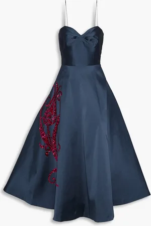 Sachin & Babi Rumeli sequin-embellished duchesse satin-twill midi dress - Blau - US 14