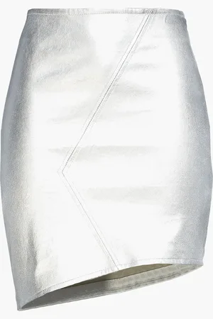 Bash Party asymmetrischer Minirock aus Metallic-Leder - Metallic - 3