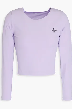 Abysse Poppler gerippter Rashguard aus recyceltem Material - Lila - L