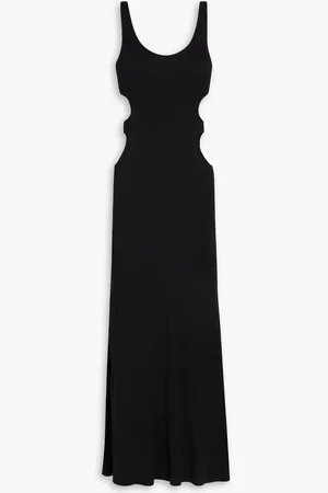 Chloé Maxikleid aus einer Seidenmischung in Knitteroptik mit Cut-outs - - M