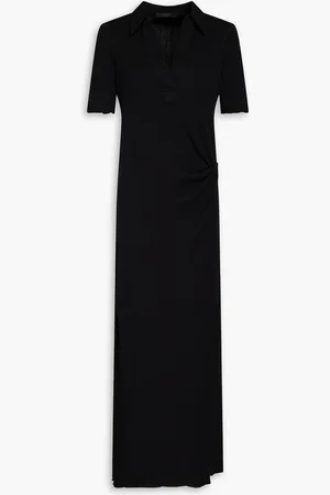 Helmut Lang Midikleid aus geripptem Baumwoll-Jersey - - S