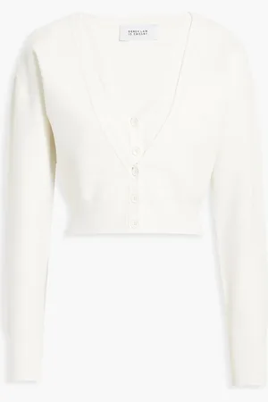 Derek Lam Mehrlagiger Cardigan aus Stretch-Strick - Weiß - XXL