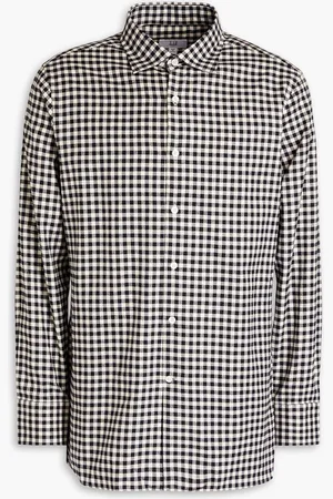 Dunhill Hemd aus Baumwollflanell mit Karomuster - - XS