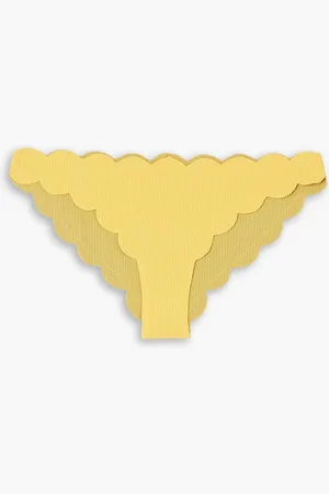Marysia Antibes tief sitzendes Bikini-Höschen aus Stretch-Crêpe mit Muschelsaum - - XXS