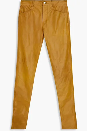 Rick Owens Hose mit schmalem Bein aus Leder - Gelb - IT 42