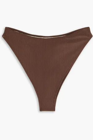 FAITHFULL THE BRAND Dylla hoch sitzendes geripptes Bikini-Höschen - - UK 8
