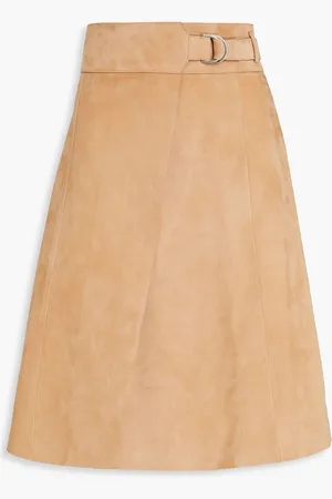 Salvatore Ferragamo Wickelrock aus Veloursleder - Neutral - IT 48
