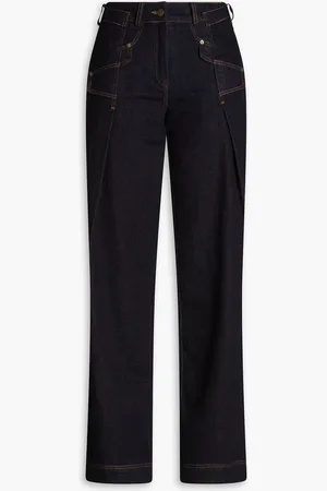 REJINA PYO Hoch sitzende Jeans mit geradem Bein - Blau - UK 6