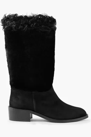 Aquazzura 45 Stiefel aus Shearling und Veloursleder - - EU 35