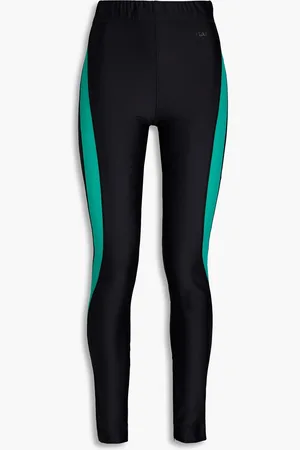 Ganni Zweifarbige Leggings aus Stretch-Jersey - - DE 32
