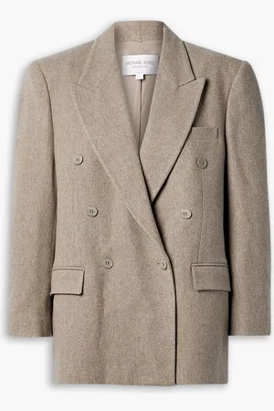 Michael Kors Doppelreihiger Blazer aus Flanell aus einer Wollmischung - Neutral - US 10