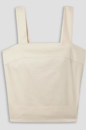 tibi Tanktop aus Baumwollpopeline - Weiß - US 8