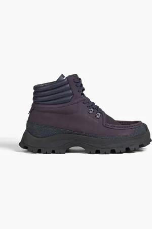 Emporio Armani Wanderstiefel aus Nubukleder und Gummi - Blau - UK 6