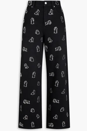 Alexander Wang Hoch sitzende Jeans mit geradem Bein und Kristallverzierung - - 26