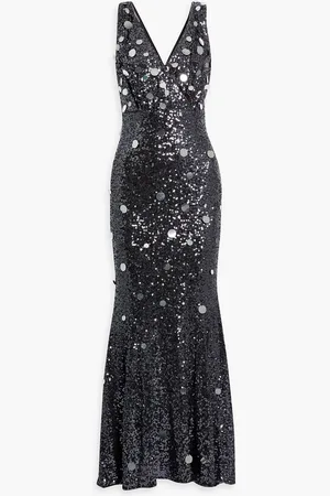 Badgley Mischka Robe aus Tüll mit Pailletten - Metallic - US 2
