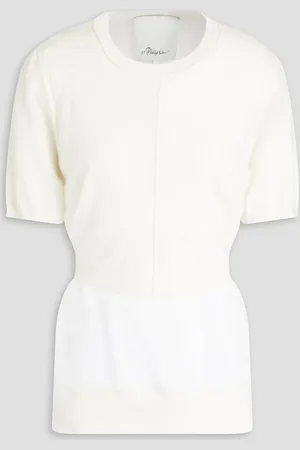 3.1 Phillip Lim Oberteil aus Georgette aus einer Wollmischung - Weiß - L