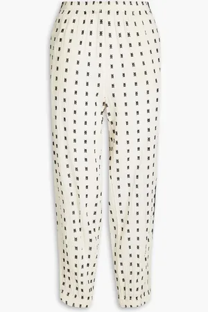 Tory Burch Karottenhose aus Baumwollgaze mit Fil Coupé - Weiß - US 00