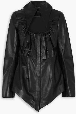 16Arlington Hoguti gerafftes Hemd aus Leder - - UK 6
