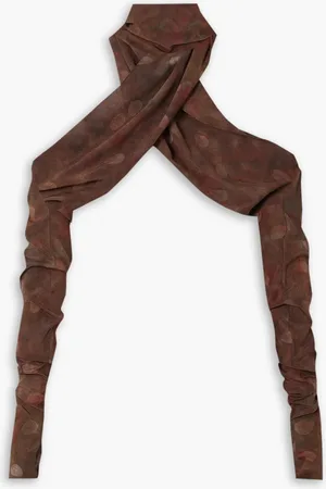 Cortana Nolita Handschuhe aus bedruckter Stretch-Seide - - L