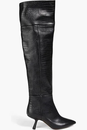Nicholas Kirkwood Lexi 70 Overknees aus Leder mit Krokodileffekt - - EU 36