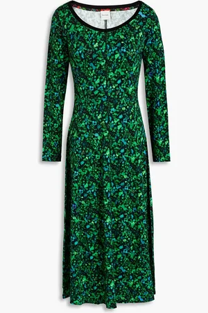 Paul Smith Bedrucktes Midikleid aus Jersey - Grün - S