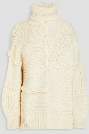 A.L.C. Rollkragenpullover aus Merinowolle - Weiß - M/L