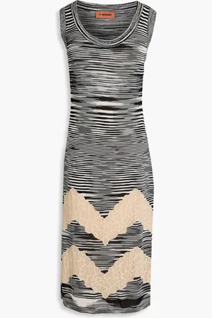 Missoni Kleid aus Spitze und Pointelle-Strick in Space-Dye-Optik - - IT 36