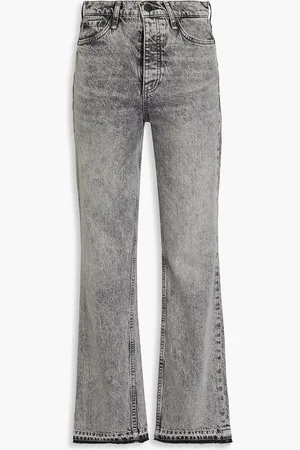 RAG&BONE Harley hoch sitzende Jeans mit geradem Bein in Acid-Waschung - Grau - 30