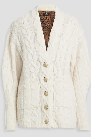 Etro Cardigan mit Zopfstrickmuster - Weiß - IT 44